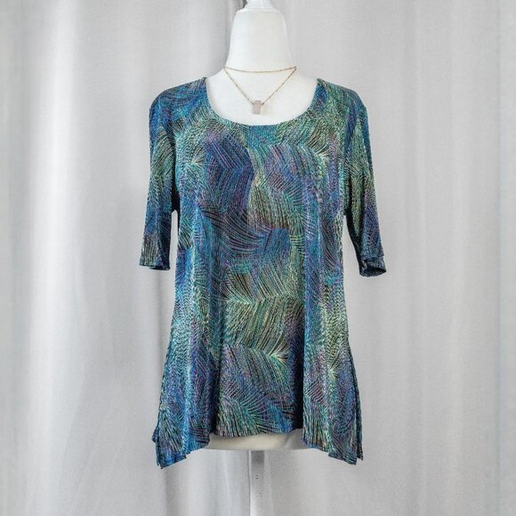 Y2K Asymmetrical Hem Blouse - Picture 1 of 6